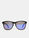 Glassy Sunhater Deric Sunglasses - Black/Blue Mirror