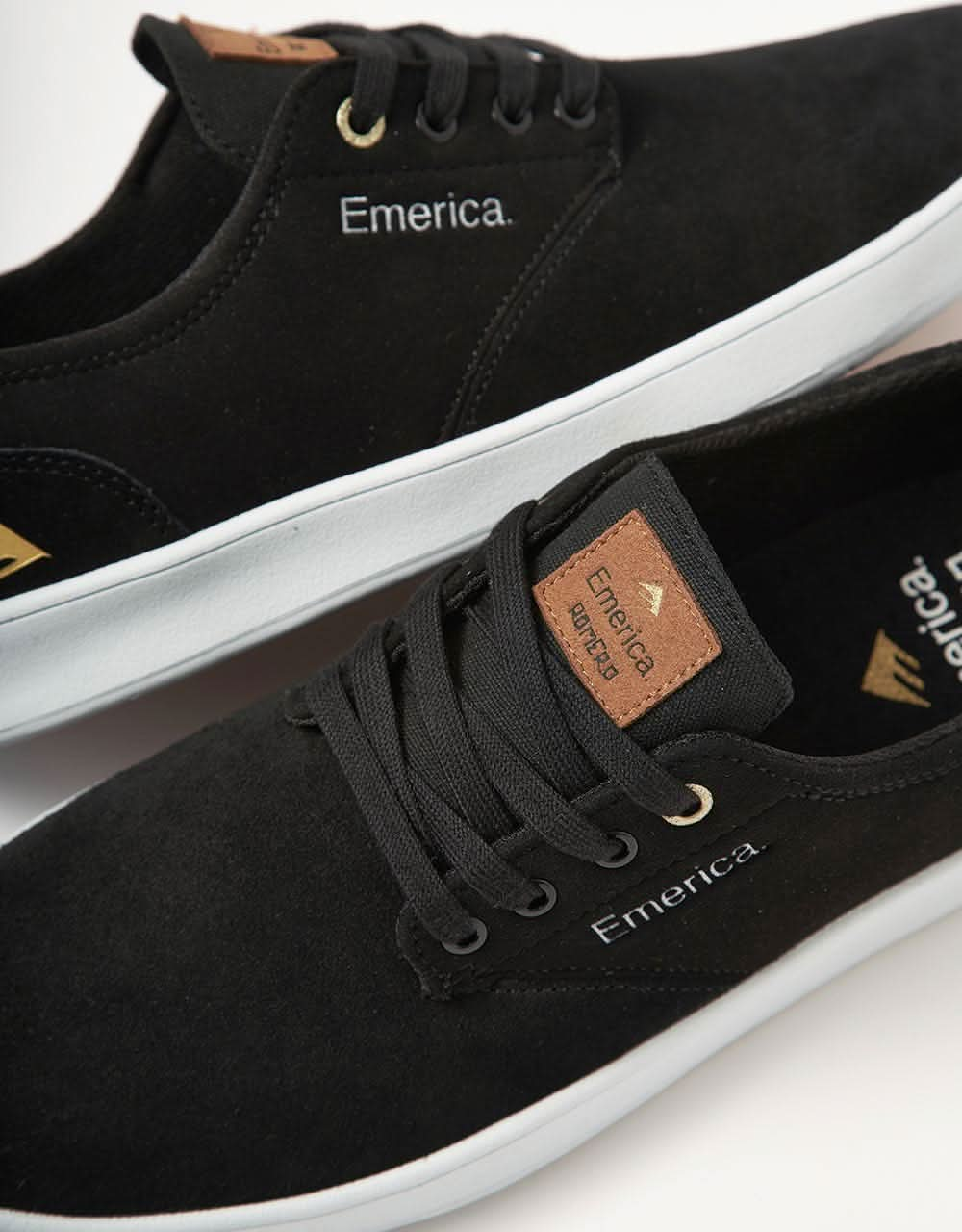 Emerica Romero Laced Skate Shoes - Black/White