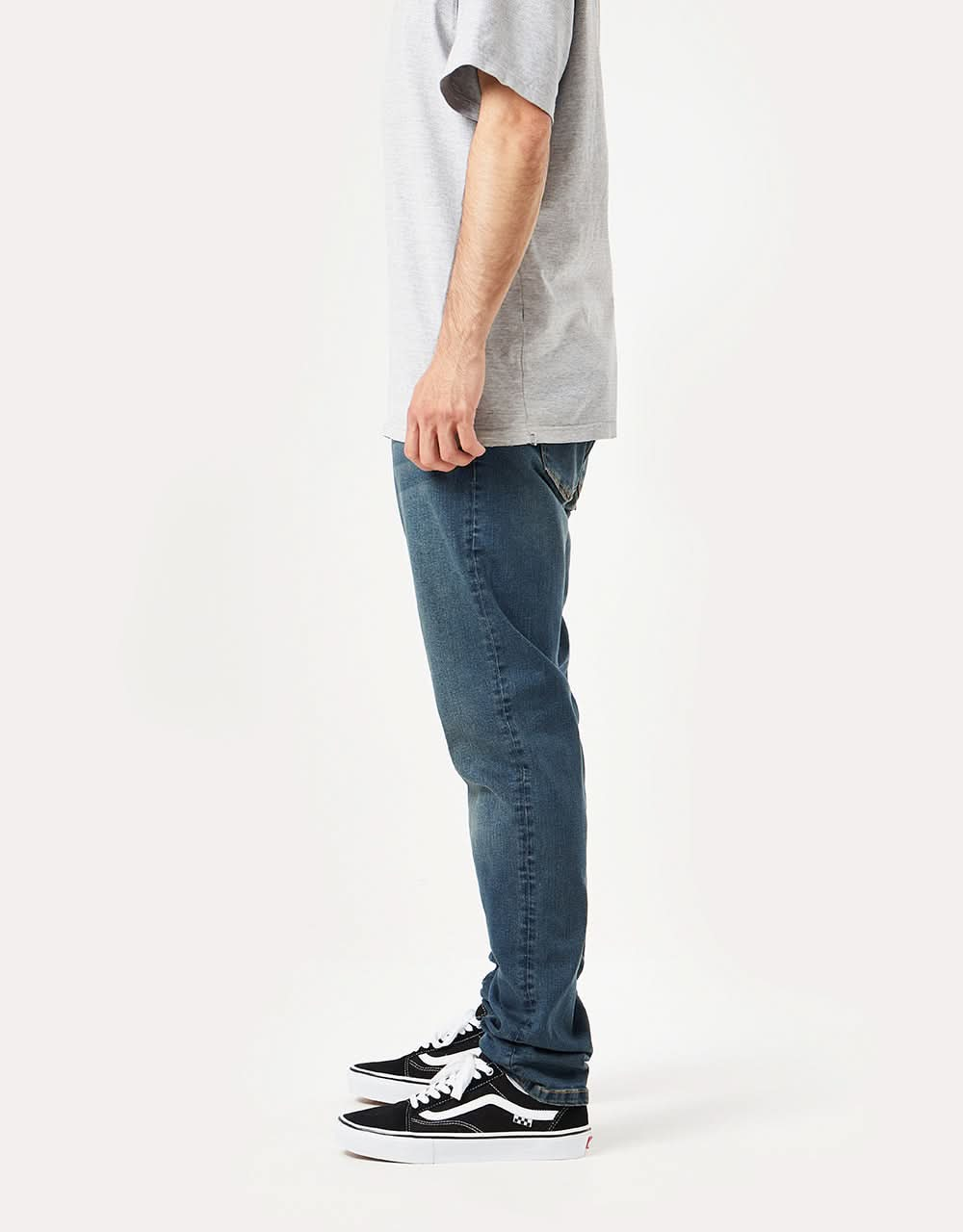 Route One Slim Denim Jeans - Mid Wash