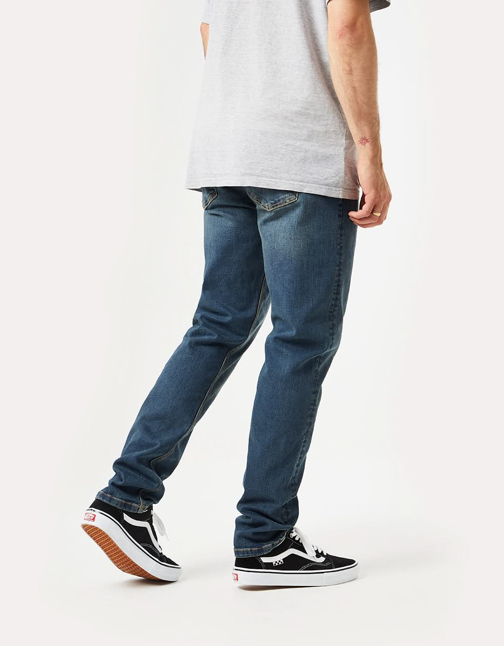 Route One Slim Denim Jeans - Mid Wash