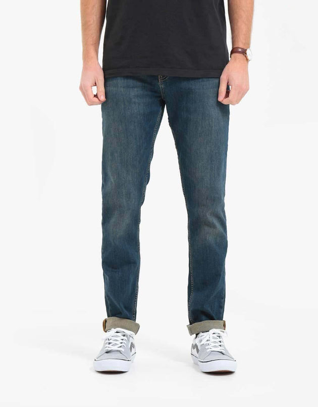 Route One Slim Denim Jeans - Mid Wash