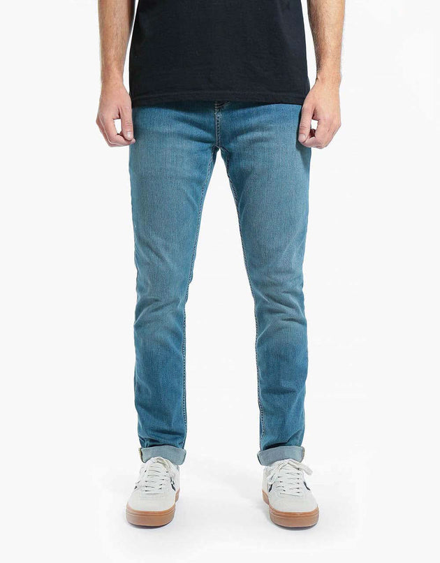 Jeans skinny in denim Route One - Blu lavato