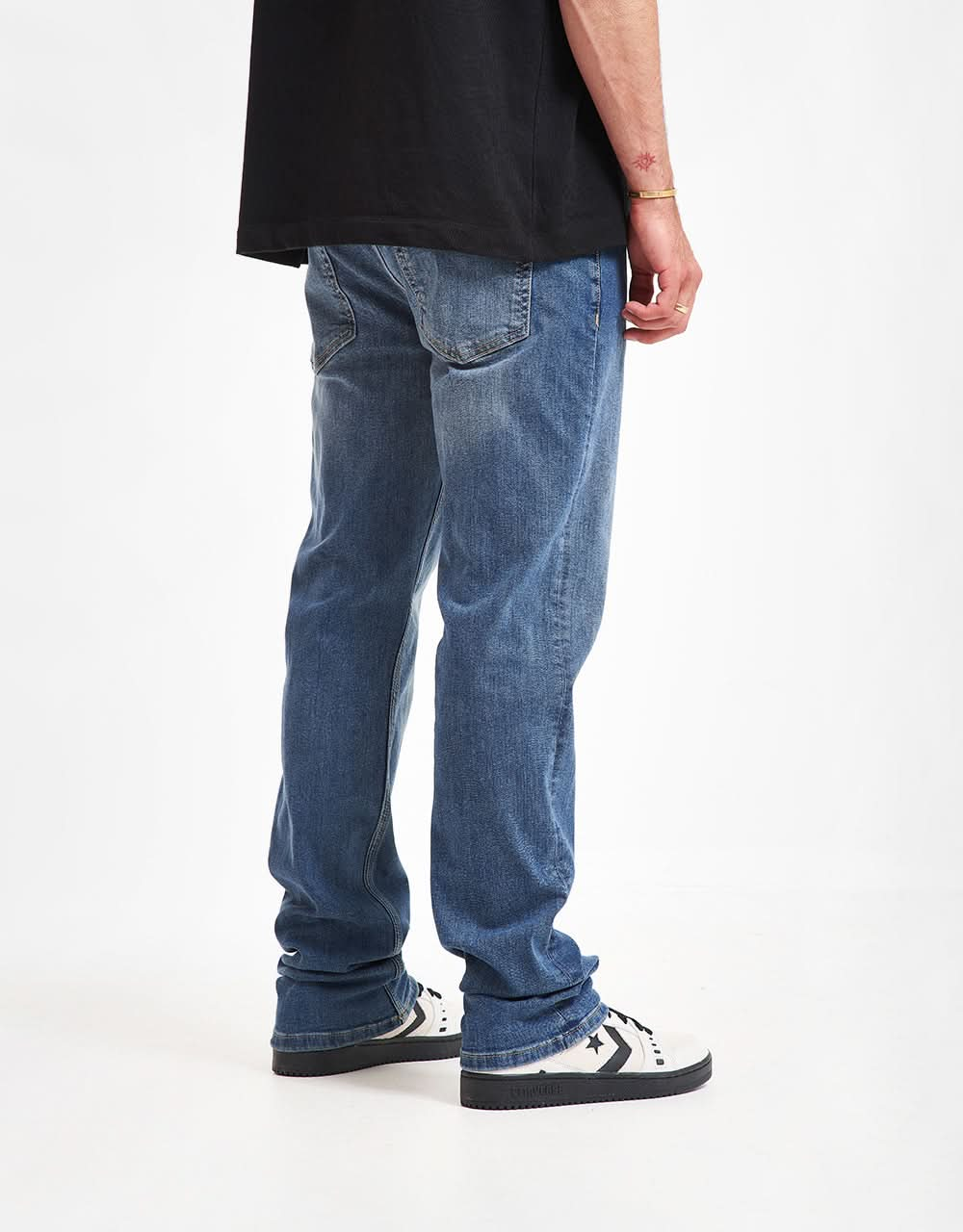 Route One Relaxed Denim Jeans - Washed Blue