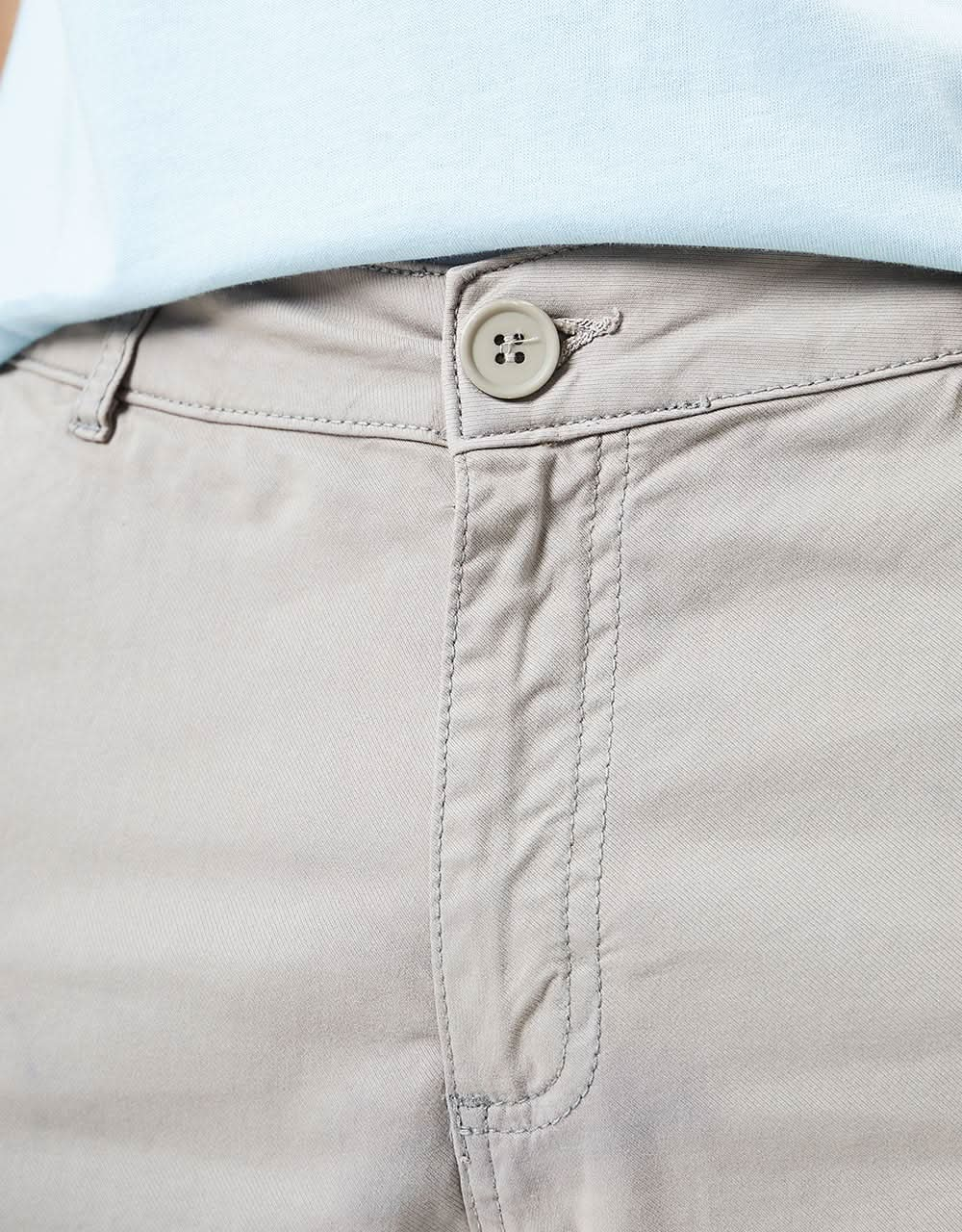 Route One Roll-Up-Chino-Shorts – Grau