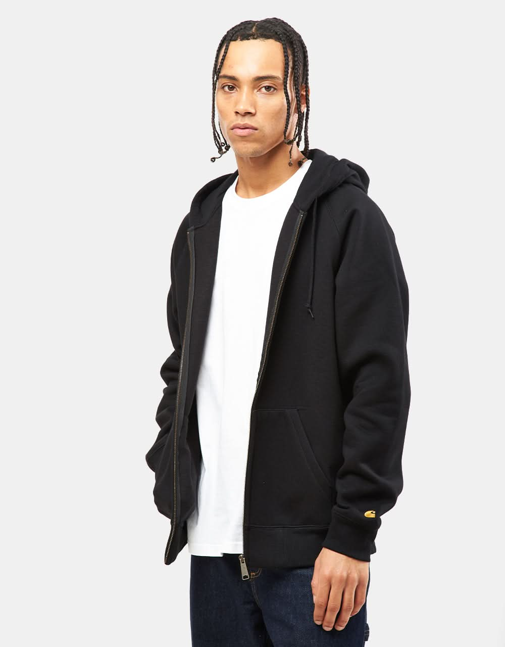 Carhartt WIP Hooded Chase Jacket - Black/Gold