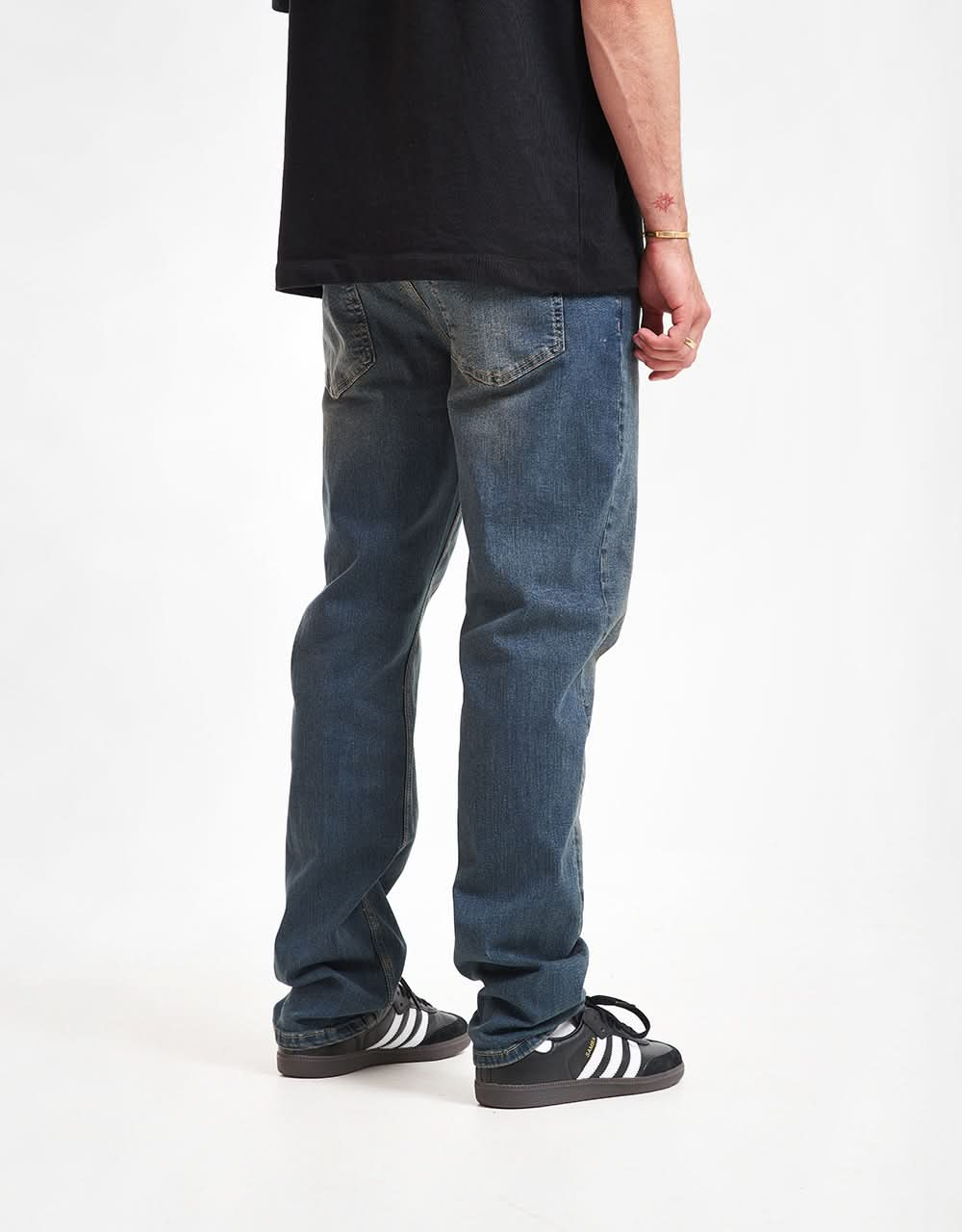 Route One Relaxed Denim Jeans - Mid Wash