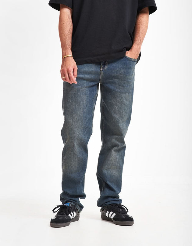 Route One Relaxed Denim Jeans - Mid Wash