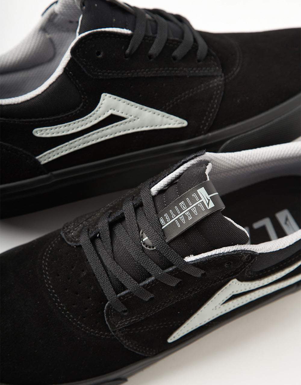 Lakai Griffin Skate Shoes - Black/Black Suede