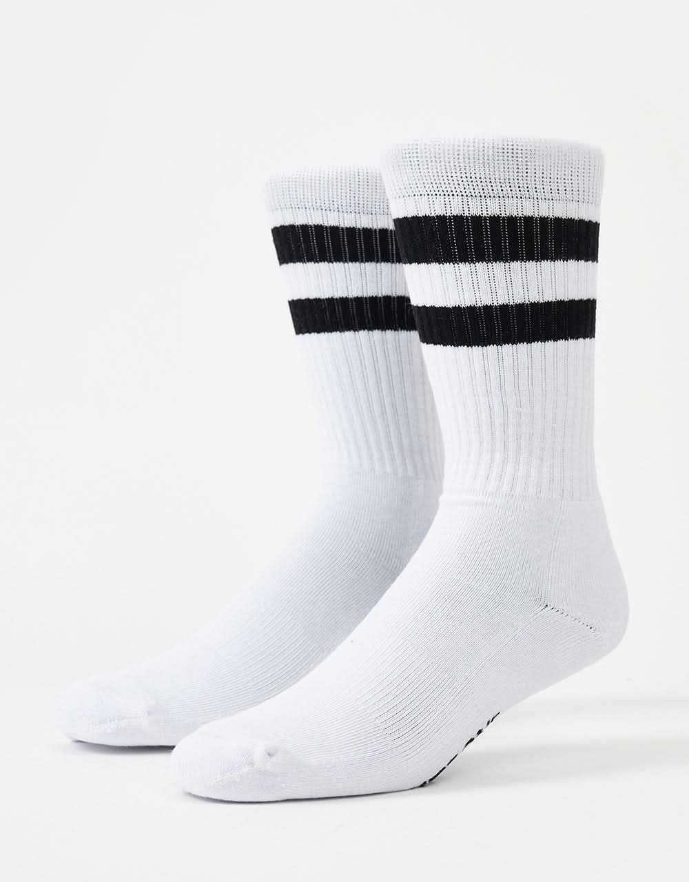 Route One Classic Crew Socks 2 Pack - White/White