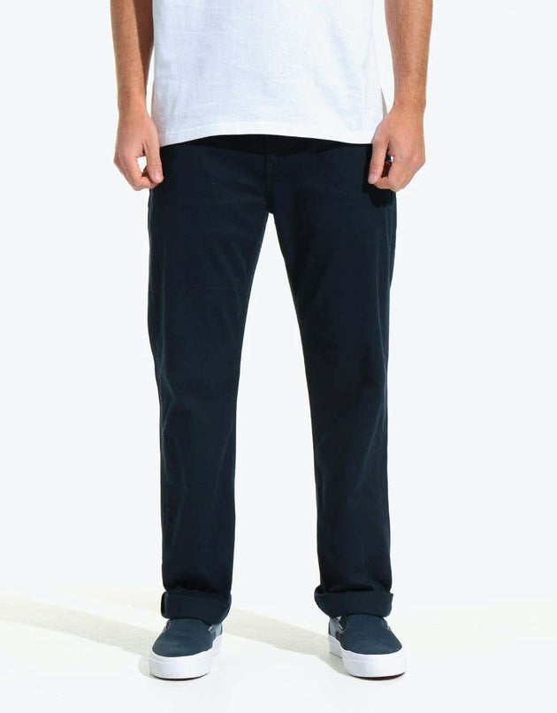 Pantalón chino Route One Premium de corte relajado - Azul marino