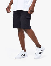 Route One Slim Cargo-Shorts – Schwarz