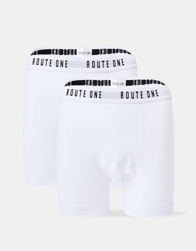 Lot de 2 boxers classiques Route One - Blanc