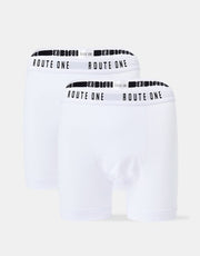 Route One Classic Boxer Pack de 2 calzoncillos - Blanco