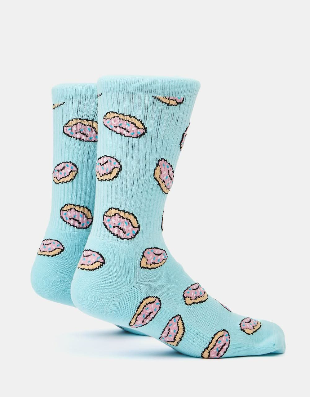 Route One Doughnuts Socks - Light Blue