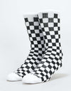 Calcetines Route One Checkerboard Crew - Negro/Blanco