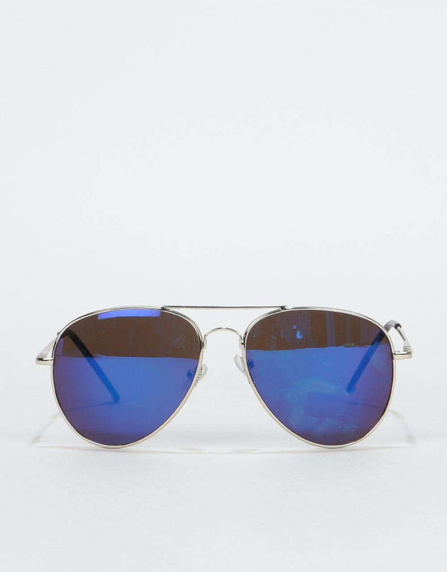 Route One Aviator Sunglasses - Silver/Blue