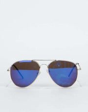 Route One Aviator Sunglasses - Silver/Blue