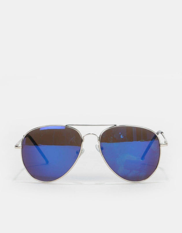 Route One Aviator Sunglasses - Silver/Blue