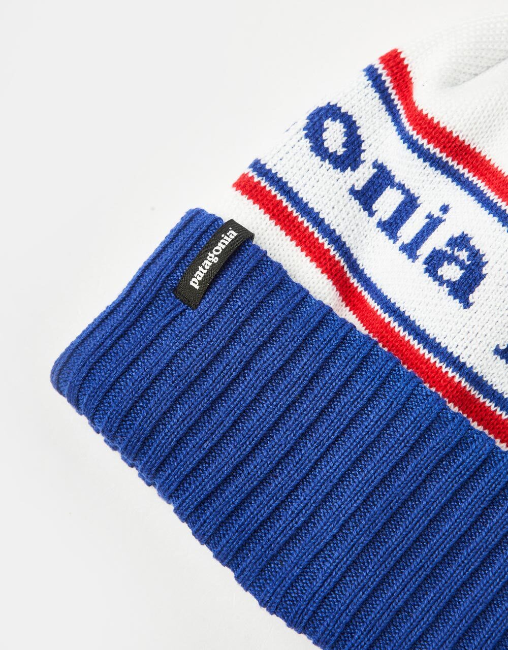 Patagonia Powder Town Beanie - Park Stripe: Viking Blue