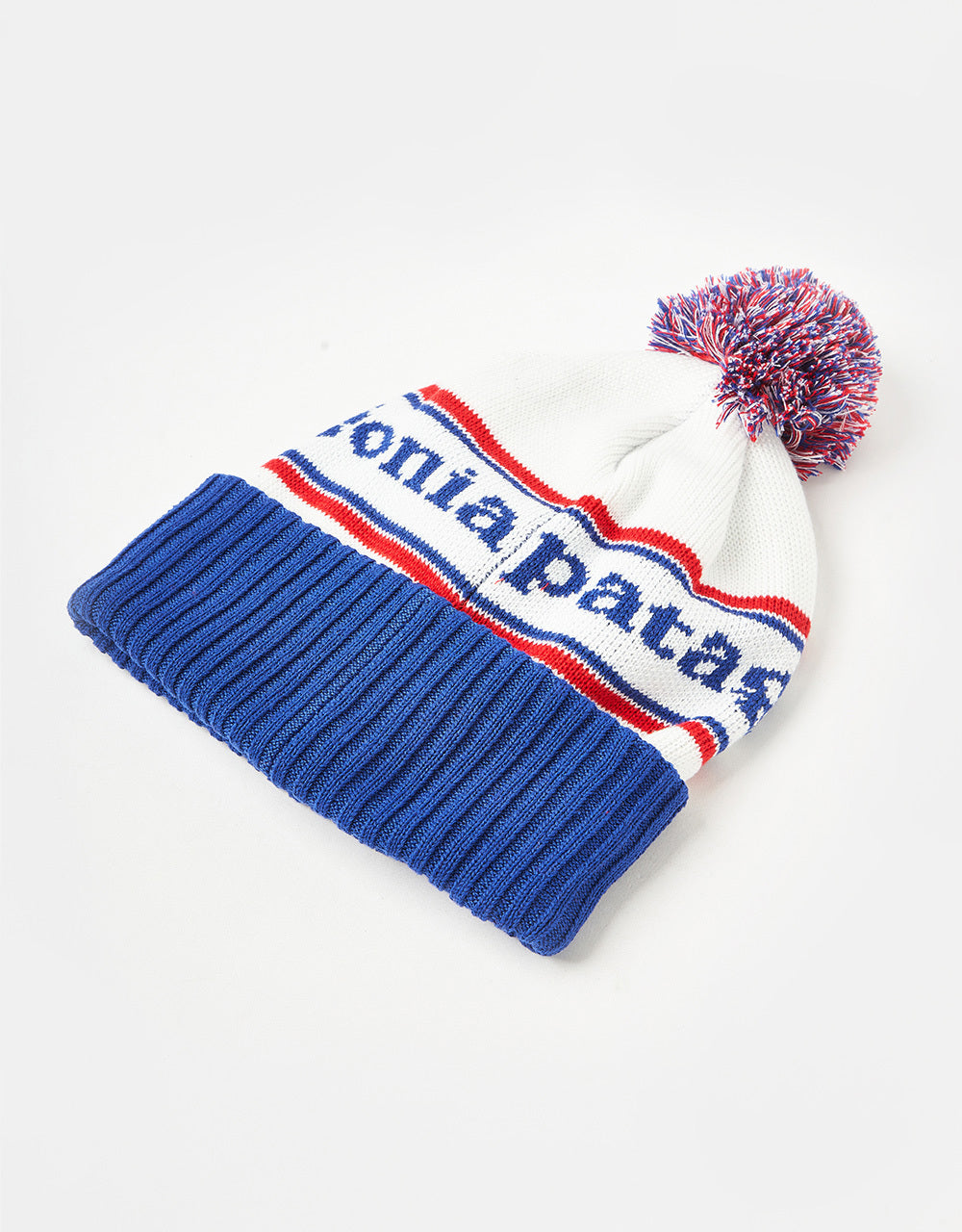 Patagonia Powder Town Beanie - Park Stripe: Viking Blue