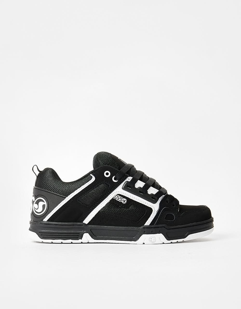 DVS Comanche Skate Shoes - Black/White Leather