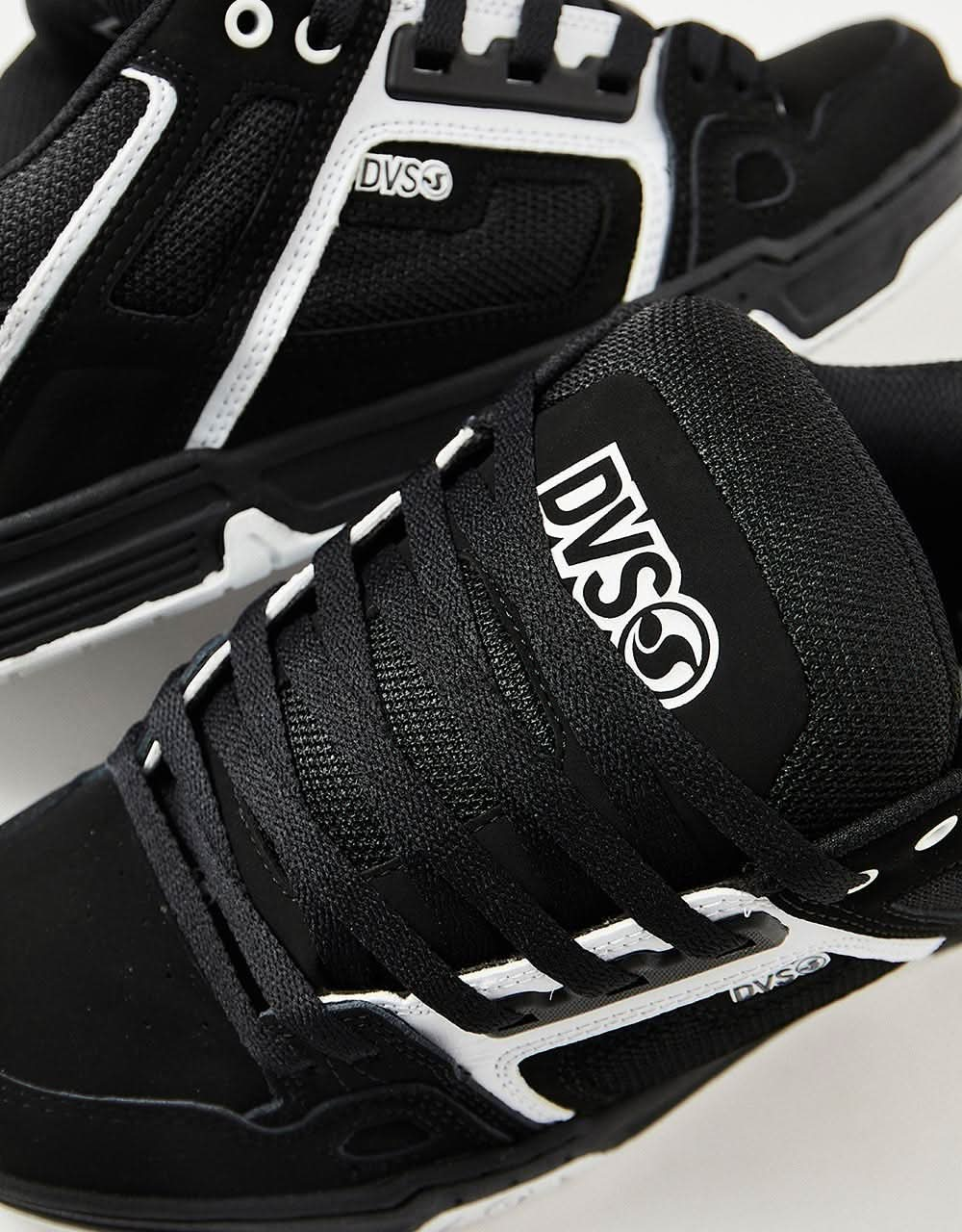 DVS Comanche Skate Shoes - Black/White Leather