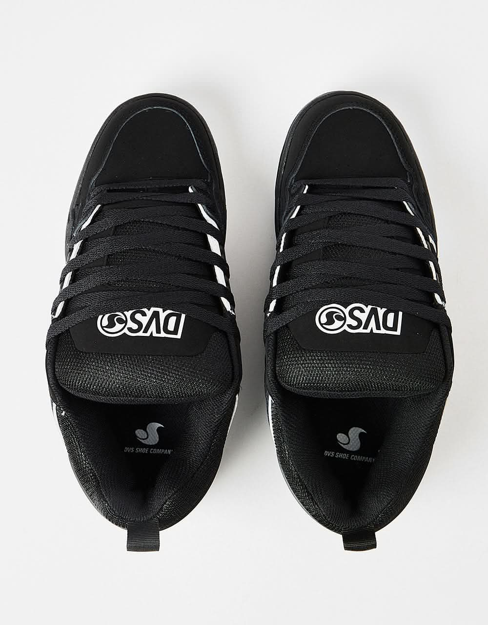 DVS Comanche Skate Shoes - Black/White Leather