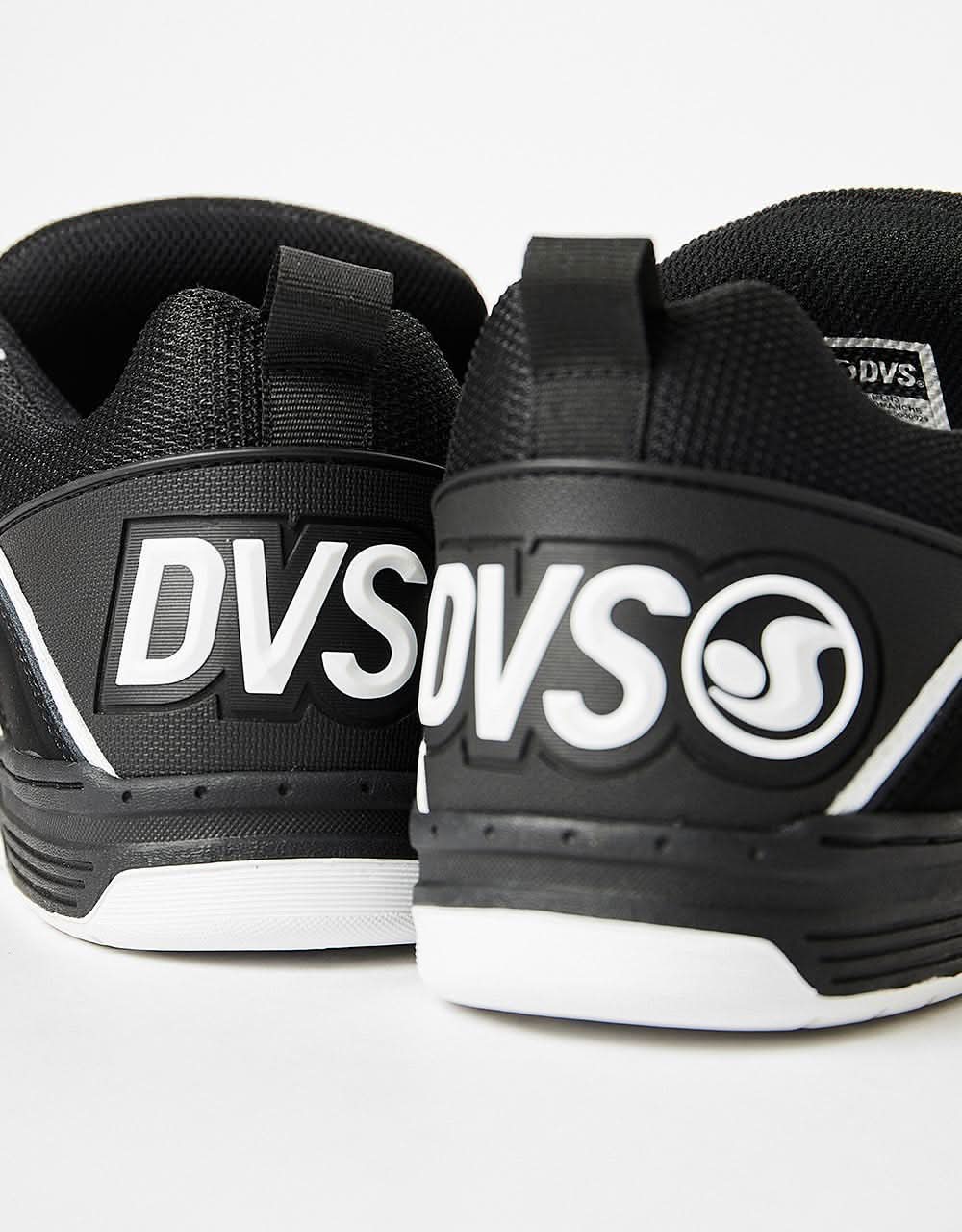 DVS Comanche Skate Shoes - Black/White Leather