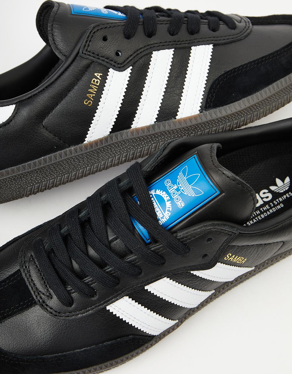 Chaussures de skate Adidas Samba ADV - Noir/Blanc/Or métallisé