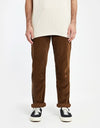 Route One Slim Fit Cords - Chocolate