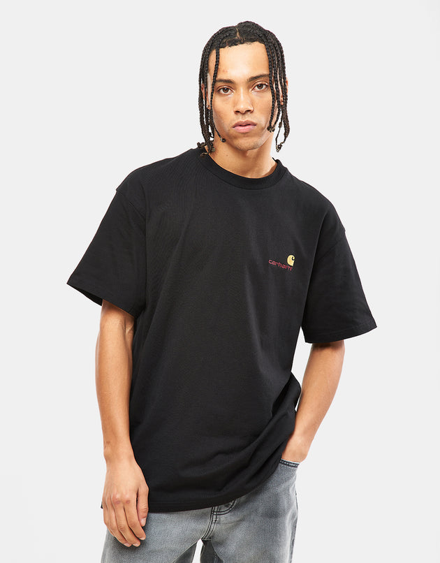 T-Shirt Carhartt WIP S/S American Script - Noir