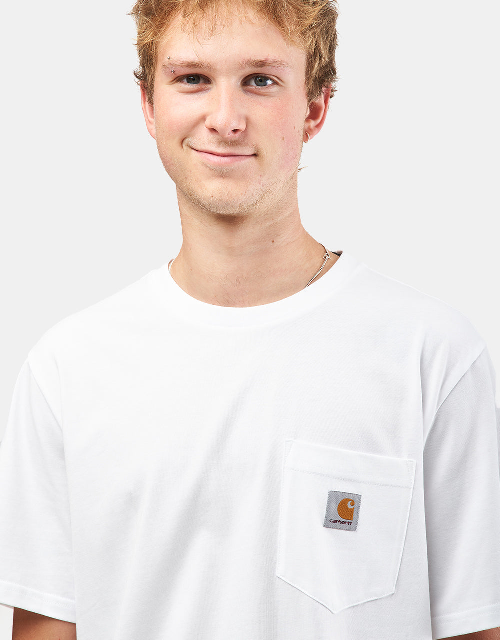 Camiseta Carhartt WIP S/S con bolsillo - Blanco