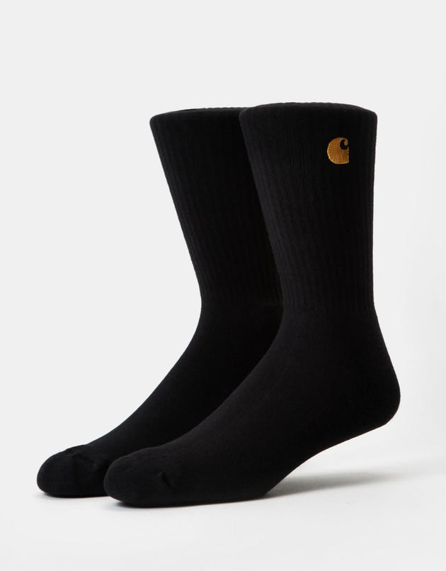 Calcetines Carhartt WIP Chase - Negro/Oro