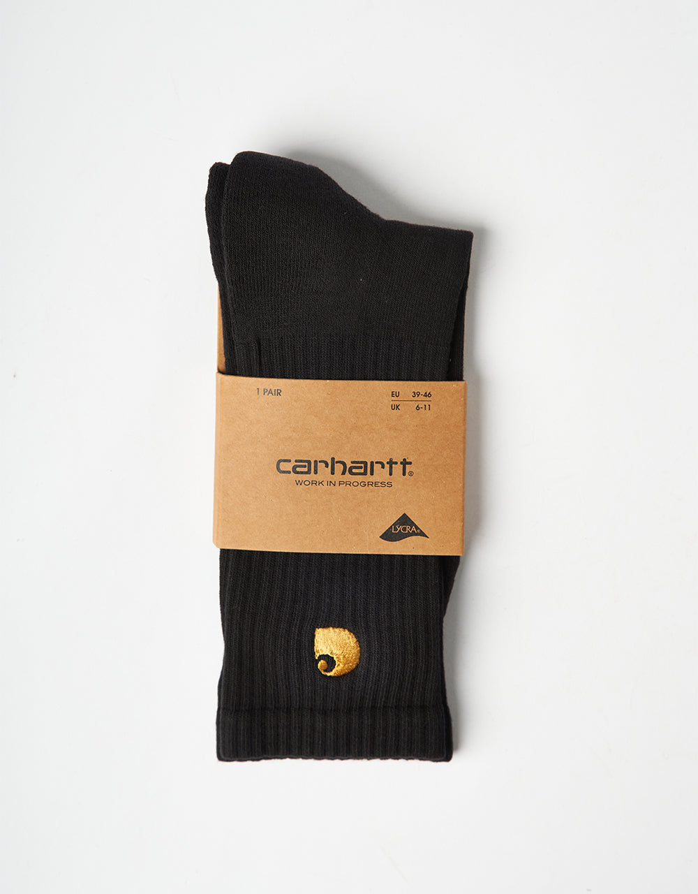 Carhartt WIP Chase Socks - Black/Gold