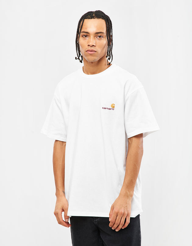 Carhartt WIP S/S American Script T-Shirt – Weiß