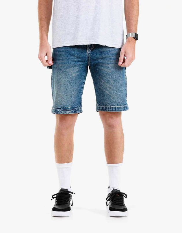 Pantaloncini Carpenter in denim Route One - Lavaggio chiaro