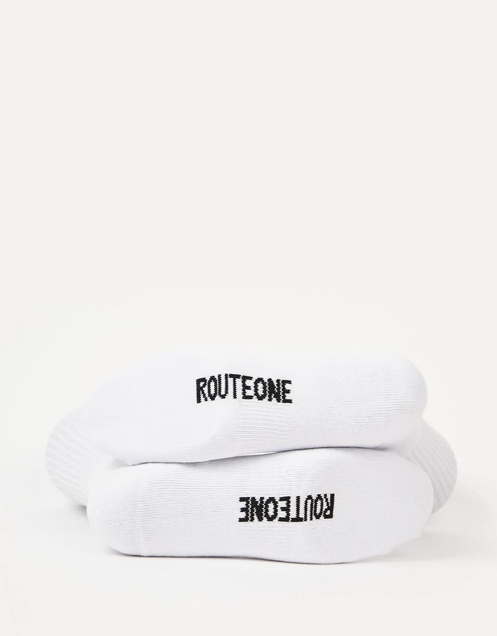 Route One Gotcha Crew Socks - White