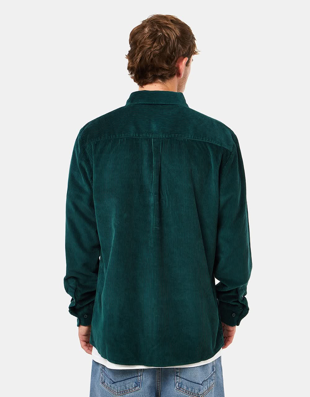 Camicia Route One Big Wale Cord - Verde foresta