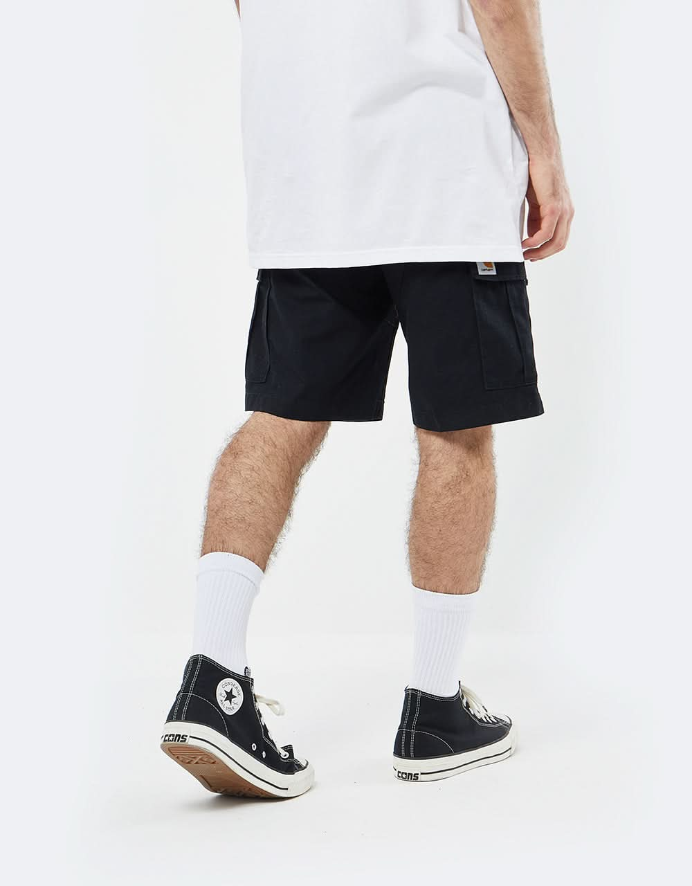 Carhartt WIP Aviation Short - Nero (risciacquato)