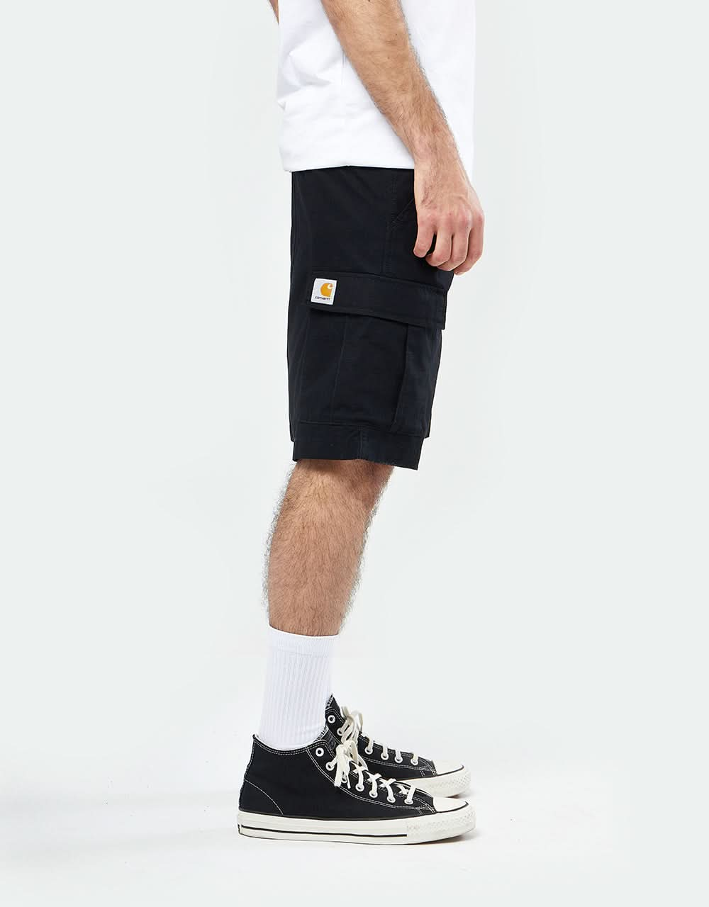 Carhartt WIP Aviation Short - Noir (rincé)