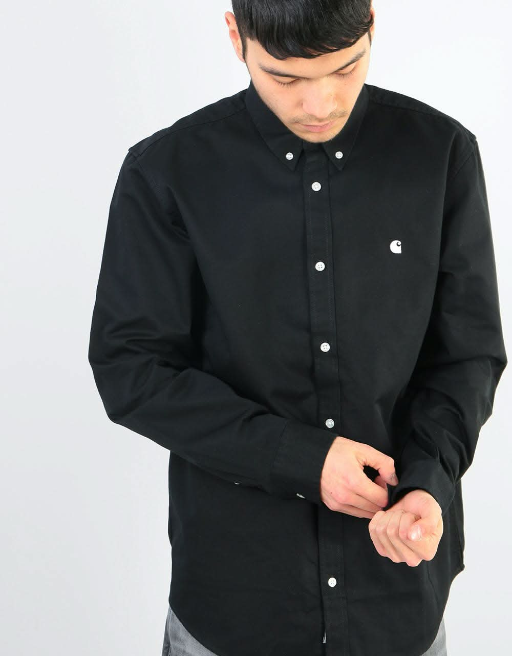 Carhartt WIP L/S Madison Cord Shirt - Black/Wax