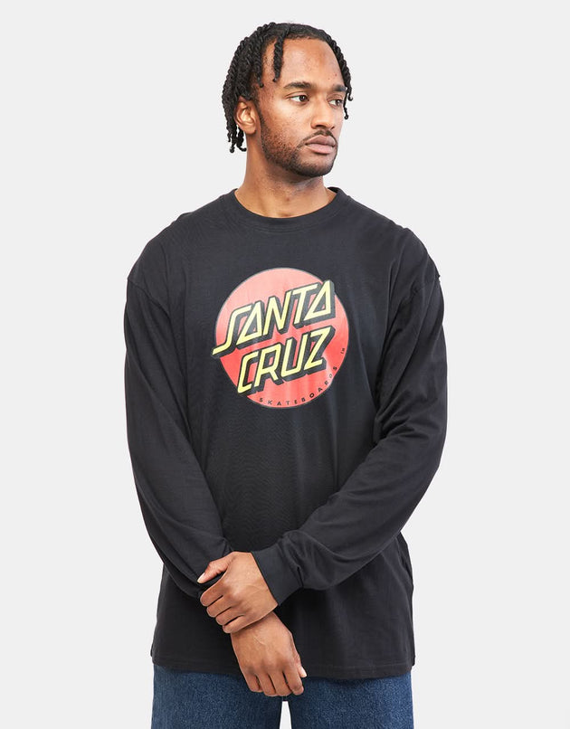 Santa Cruz Classic Dot L/S T-Shirt - Black