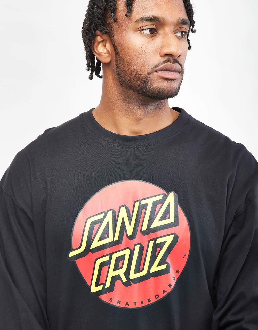 Santa Cruz Classic Dot L/S T-Shirt - Black