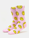 Route One Smile Socken – Hellrosa