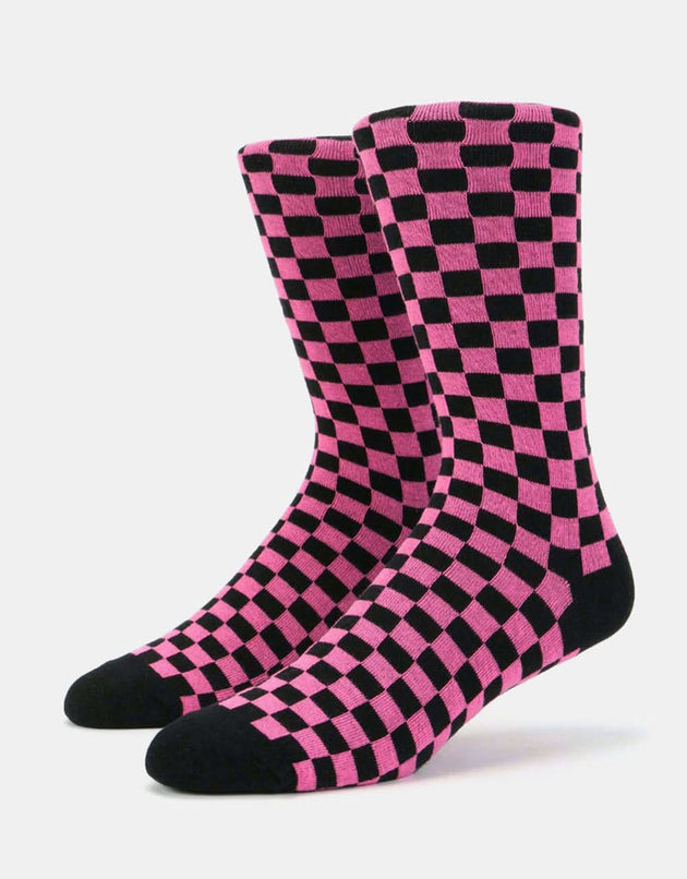 Route One Karierte Socken – Schwarz/Rosa