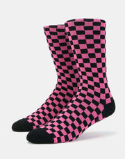 Chaussettes à carreaux Route One - Noir/Rose