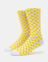 Route One Chequered Socks - White/Yellow