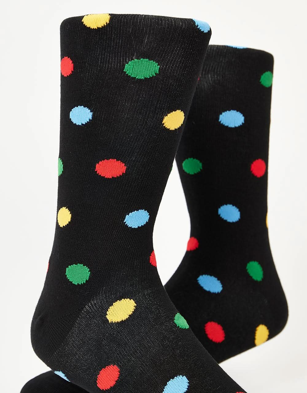 Route One Polka Dot Socks - Black