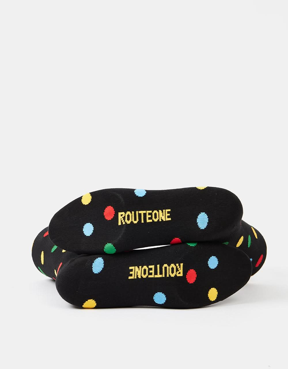 Route One Polka Dot Socks - Black