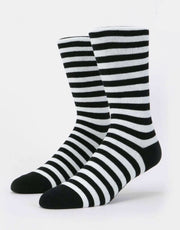 Calcetines Route One a rayas - Negro/Blanco